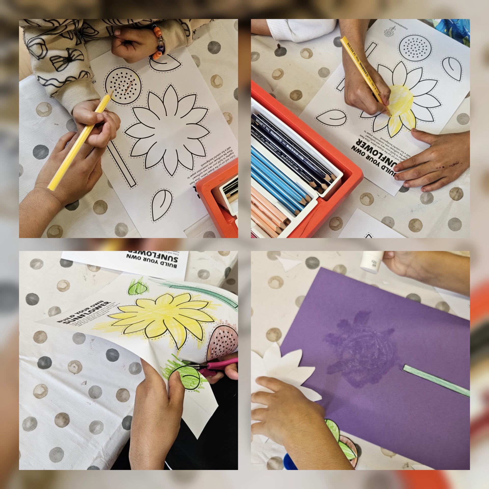 Kreative Sonnenblumen-Bastelaktion in der MuKi Veermoor - Bild 1